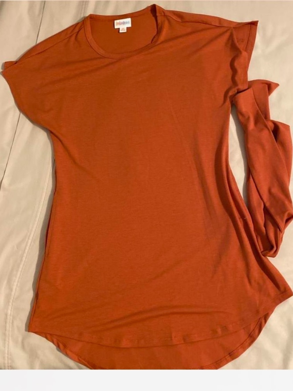 LuLaRoe Women's Rust Orange Belted Mini Dress Sz XS